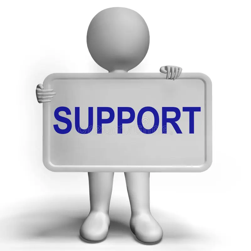 support sign showing customer help advice 29592266
